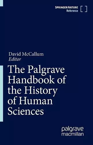 The Palgrave Handbook of the History of Human Sciences cover