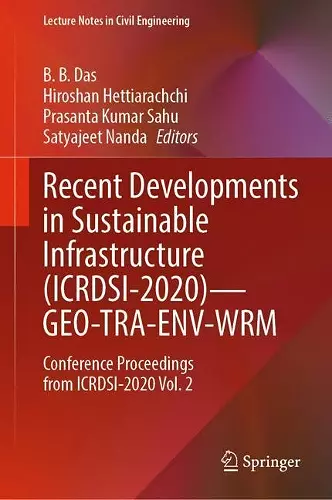 Recent Developments in Sustainable Infrastructure (ICRDSI-2020)—GEO-TRA-ENV-WRM cover