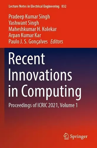 Recent Innovations in Computing cover