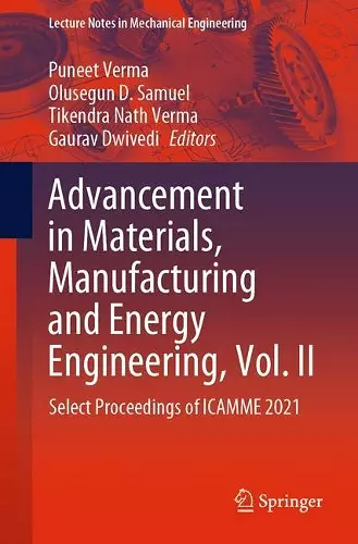 Advancement in Materials, Manufacturing and Energy Engineering, Vol. II cover