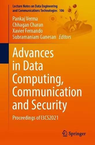 Advances in Data Computing, Communication and Security cover