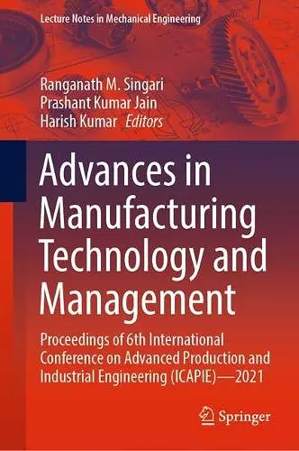 Advances in Manufacturing Technology and Management cover