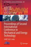 Proceedings of Second International Conference in Mechanical and Energy Technology cover
