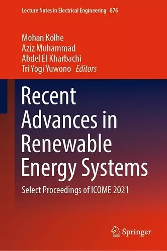 Recent Advances in Renewable Energy Systems cover