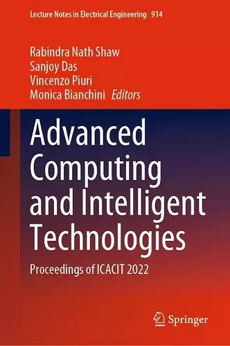 Advanced Computing and Intelligent Technologies cover