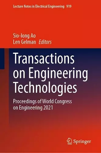 Transactions on Engineering Technologies cover