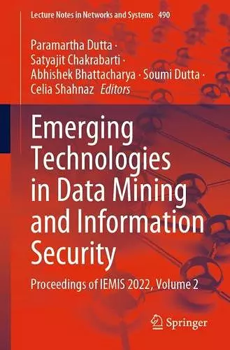 Emerging Technologies in Data Mining and Information Security cover