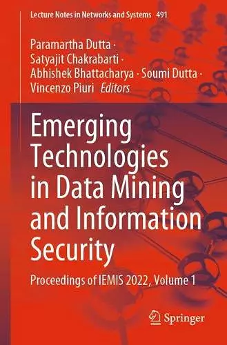 Emerging Technologies in Data Mining and Information Security cover