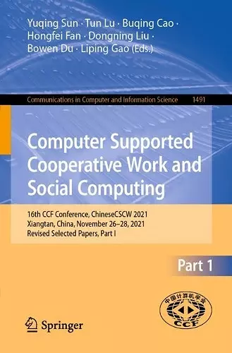 Computer Supported Cooperative Work and Social Computing cover