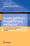 Security and Privacy in Social Networks and Big Data cover