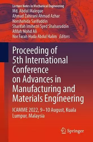 Proceeding of 5th International Conference on Advances in Manufacturing and Materials Engineering cover