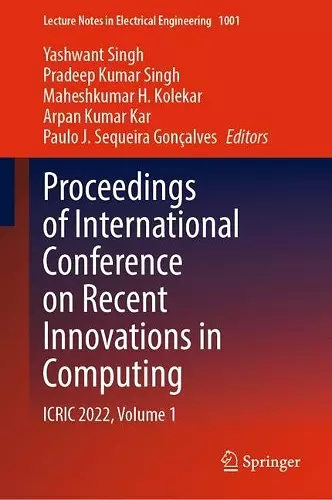 Proceedings of International Conference on Recent Innovations in Computing cover