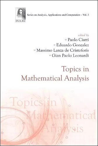 Topics In Mathematical Analysis cover