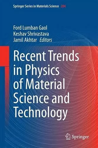 Recent Trends in Physics of Material Science and Technology cover