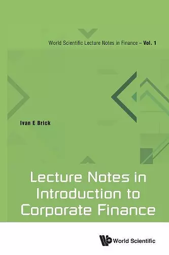 Lecture Notes In Introduction To Corporate Finance cover