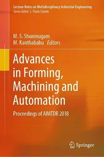 Advances in Forming, Machining and Automation cover