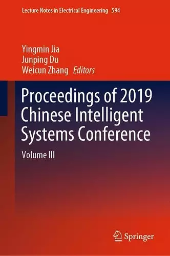Proceedings of 2019 Chinese Intelligent Systems Conference cover