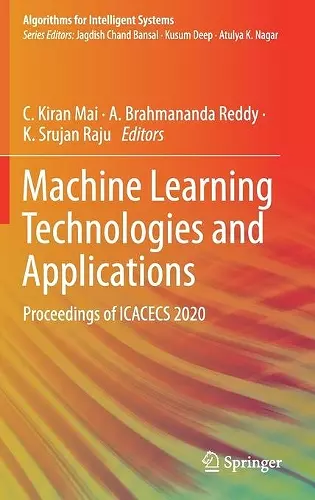 Machine Learning Technologies and Applications cover