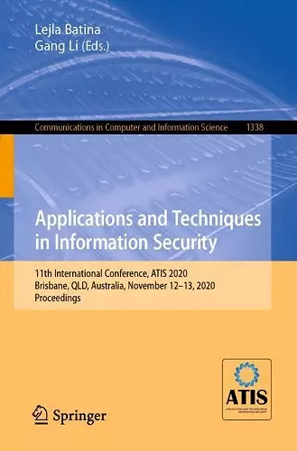 Applications and Techniques in Information Security cover