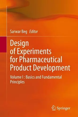 Design of Experiments for Pharmaceutical Product Development cover