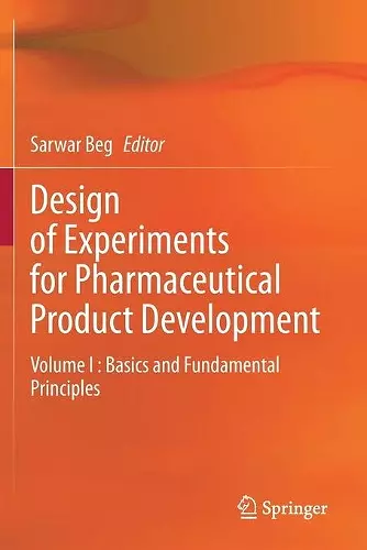 Design of Experiments for Pharmaceutical Product Development cover