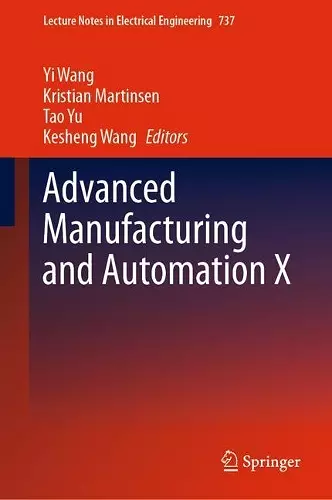 Advanced Manufacturing and Automation X cover