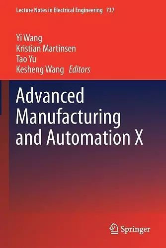 Advanced Manufacturing and Automation X cover