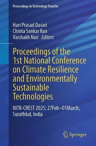 Proceedings of the 1st National Conference on Climate Resilience and Environmentally Sustainable Technologies cover