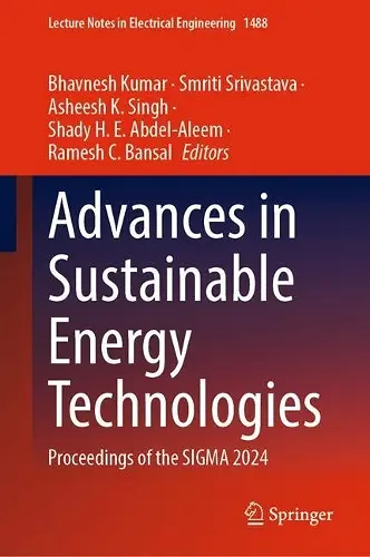 Advances in Sustainable Energy Technologies cover
