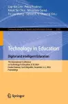Technology in Education. Digital and Intelligent Education cover
