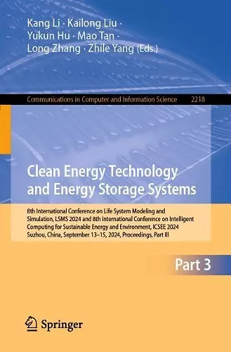 Clean Energy Technology and Energy Storage Systems cover