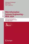 Web Information Systems Engineering – WISE 2024 cover