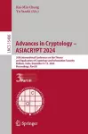 Advances in Cryptology – ASIACRYPT 2024 cover