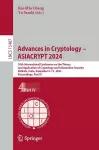 Advances in Cryptology – ASIACRYPT 2024 cover