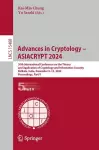 Advances in Cryptology – ASIACRYPT 2024 cover