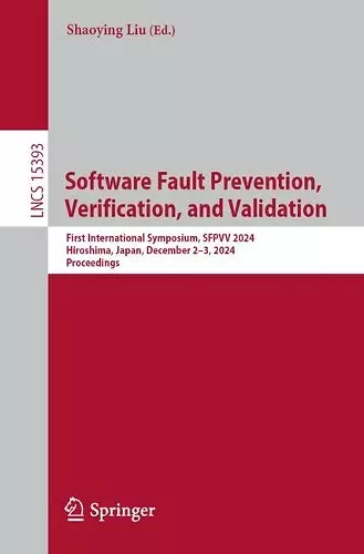 Software Fault Prevention, Verification, and Validation cover