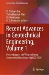 Recent Advances in Geotechnical Engineering, Volume 1 cover