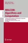 WALCOM: Algorithms and Computation cover