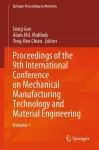 Proceedings of the 9th International Conference on Mechanical Manufacturing Technology and Material Engineering cover