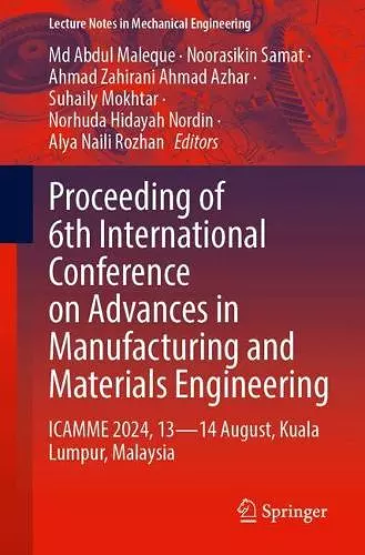 Proceeding of 6th International Conference on Advances in Manufacturing and Materials Engineering cover
