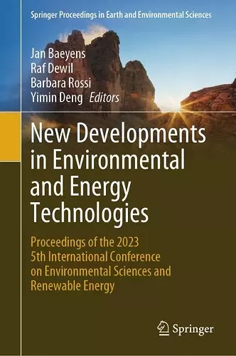 New Developments in Environmental and Energy Technologies cover