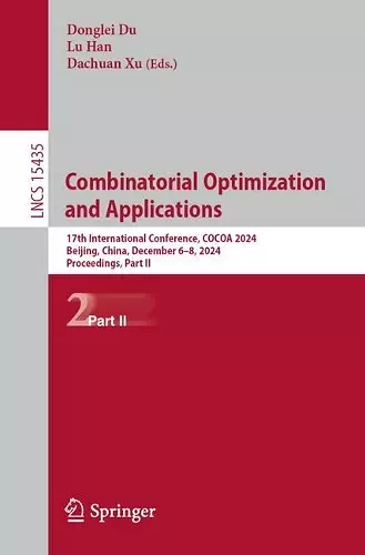 Combinatorial Optimization and Applications cover