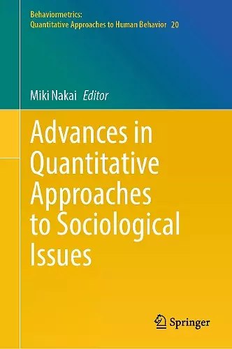 Advances in Quantitative Approaches to Sociological Issues cover