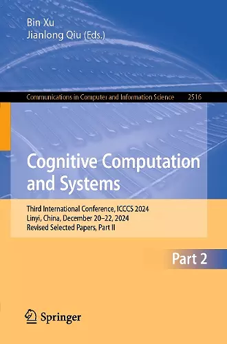 Cognitive Computation and Systems cover