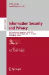 Information Security and Privacy cover