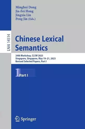 Chinese Lexical Semantics cover