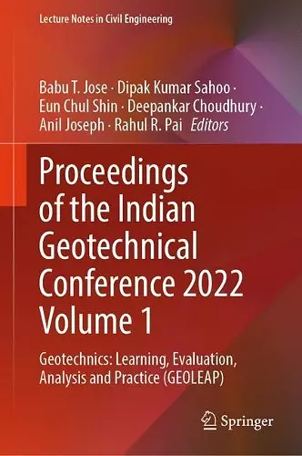 Proceedings of the Indian Geotechnical Conference 2022 Volume 1 cover