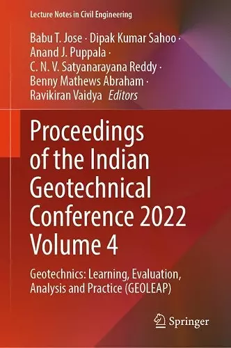 Proceedings of the Indian Geotechnical Conference 2022 Volume 4 cover