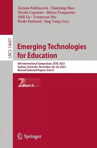 Emerging Technologies for Education cover