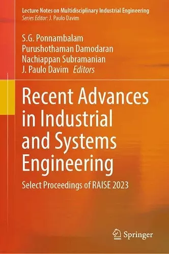 Recent Advances in Industrial and Systems Engineering cover